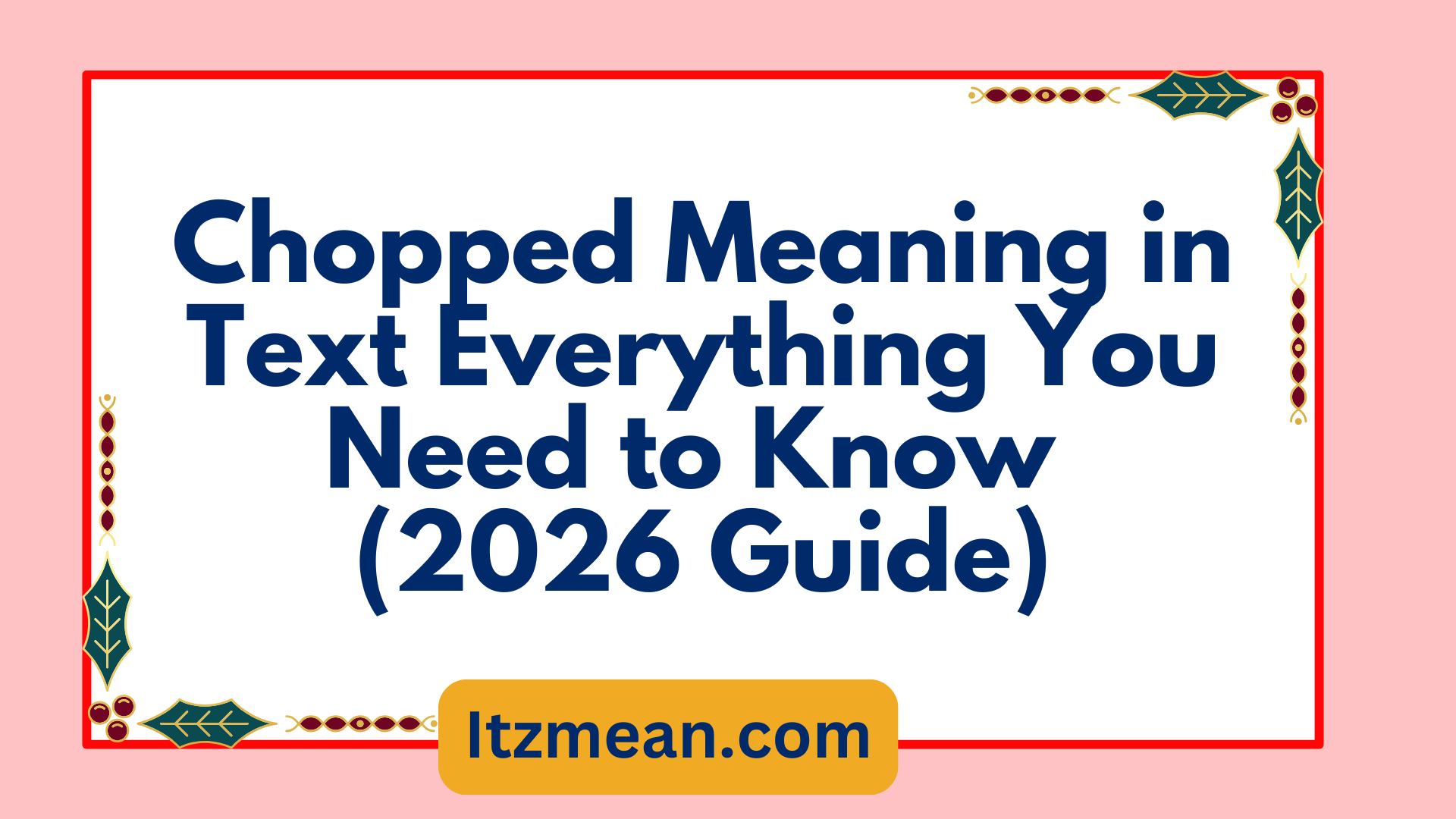 Chopped Meaning in Tex