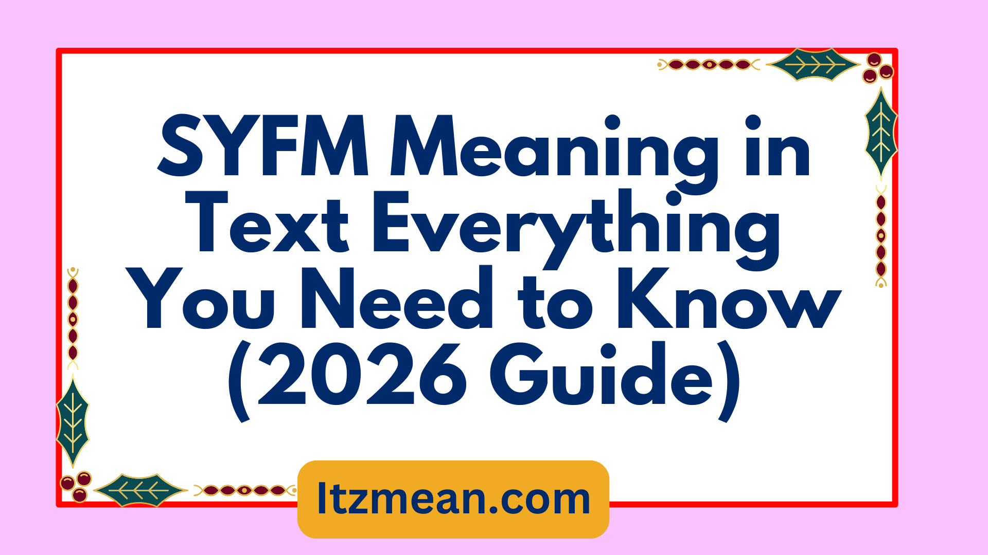 SYFM Meaning in Text