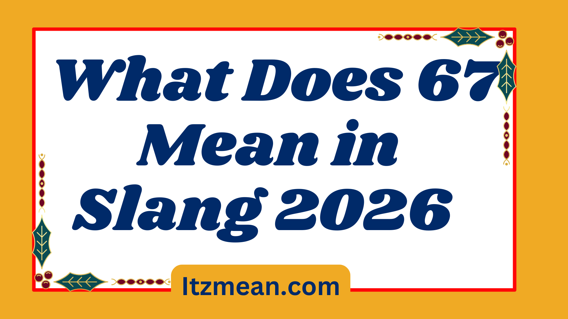 What Does 67 Mean in Slang