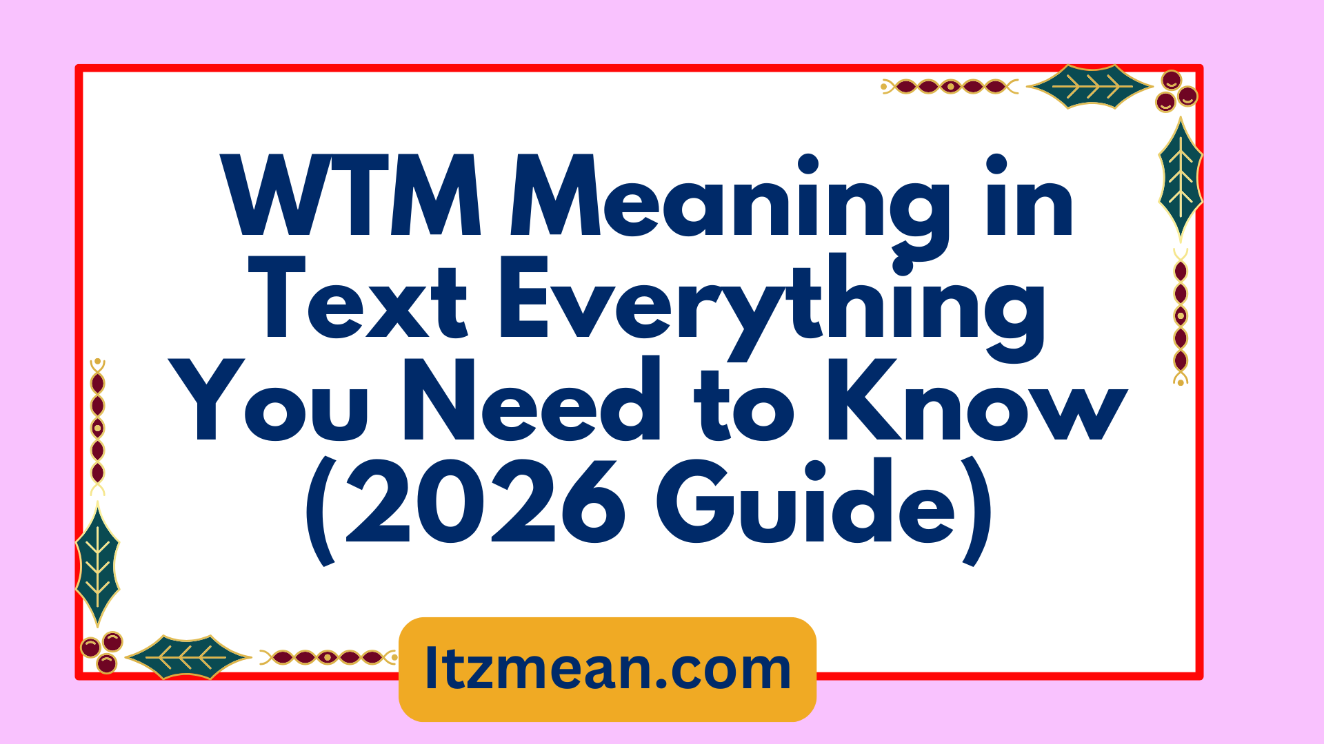 WTM Meaning in Text