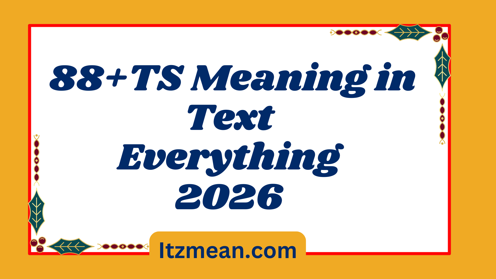 TS Meaning in Text Everything