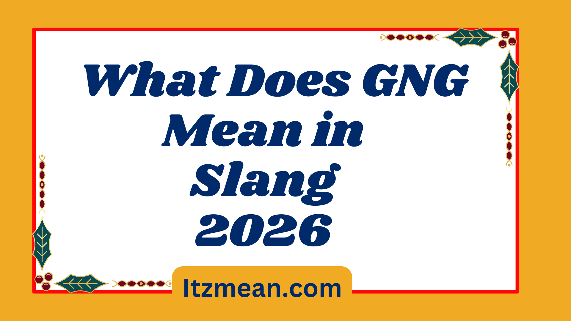 What Does GNG Mean in Slang