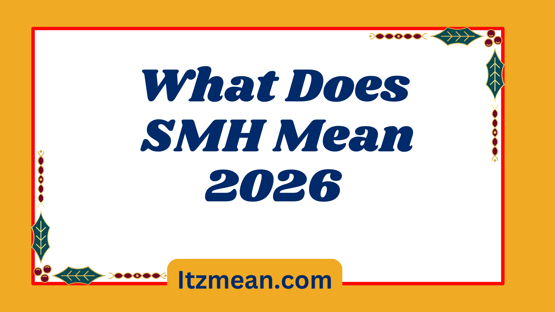 What Does SMH Mean2026