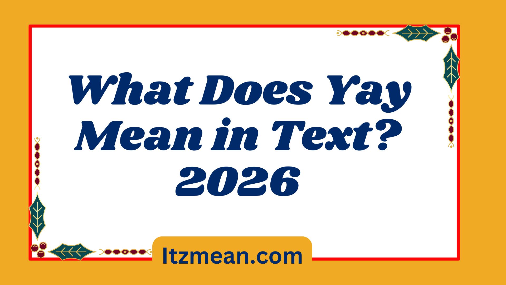 What Does Yay Mean in Text?2026